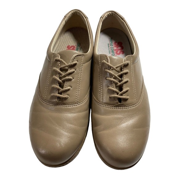 SAS Women's 8.5M Whisper Lace Up Shoes Bone Mocha Walking Tripad Comfort EUC - Picture 3 of 10